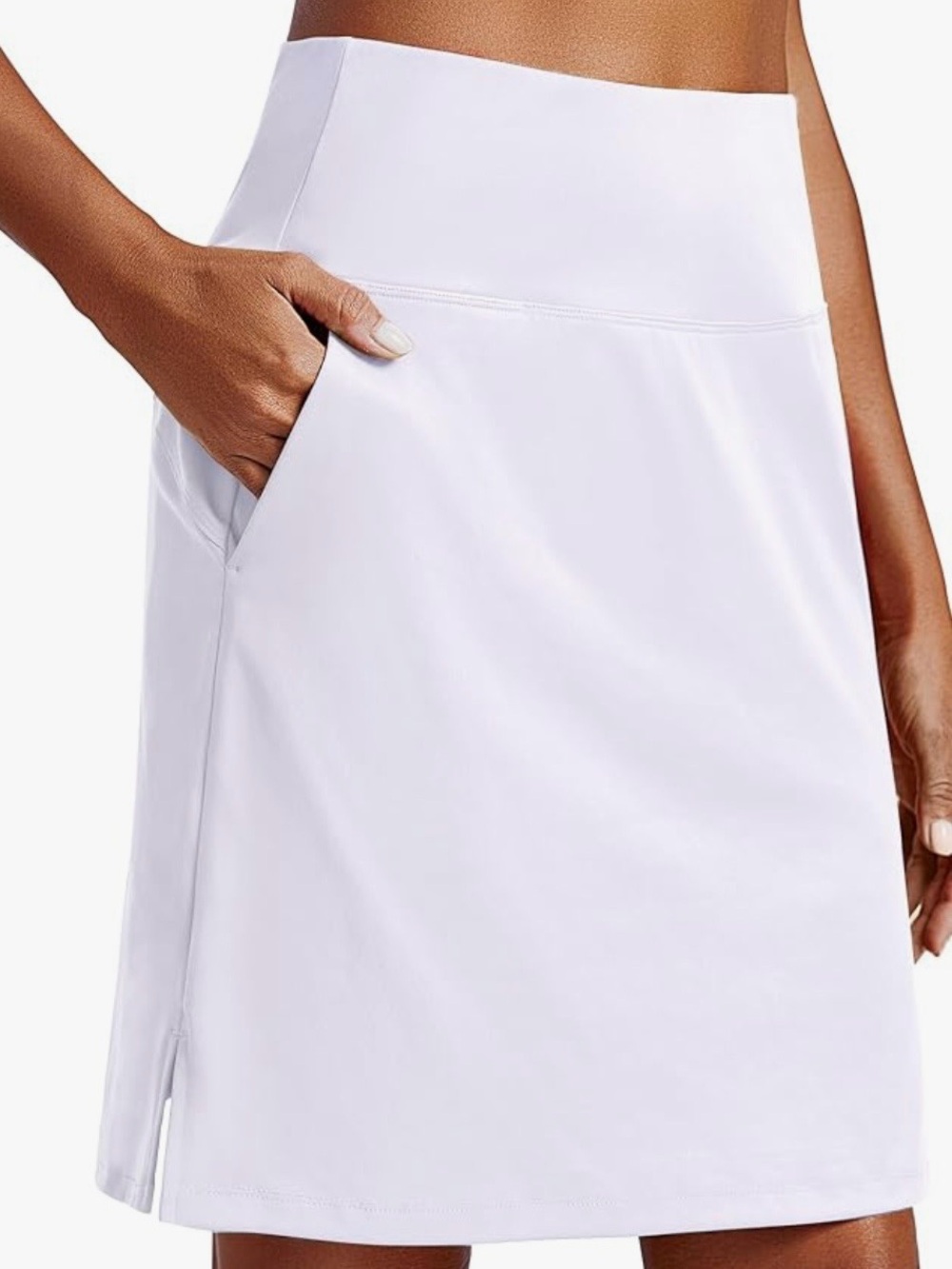 Women’s White Active Skort with Pockets